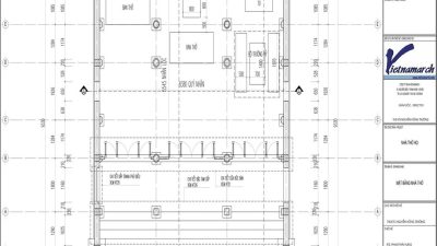 Kiến trúc nhà từ đường 3 gian 2 mái có cột đồng trụ tại phường Từ Sơn, Bắc Ninh