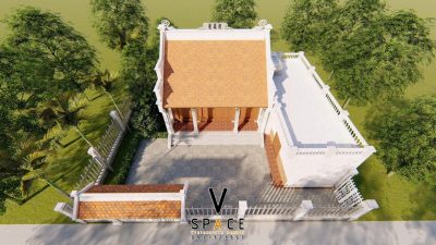 Kiến trúc nhà thờ họ 3 gian 2 mái có nhà phụ trợ tại xã Mường Toong, Điện Biên