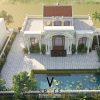 Bản vẽ 3D nhà thờ họ 3 gian 2 mái kết hợp nhà ở hiện đại tại phường Quy Nhơn Tây, Gia Lai