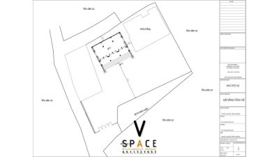 Bản vẽ mặt bằng nhà thờ họ 3 gian 2 mái tại phường Ba Đồn, Quảng Trị