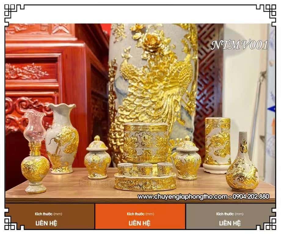 Bộ đồ thờ men rạn nổi dát vàng cao cấp bo-do-tho-men-ran-noi-dat-vang-cao-cap-2