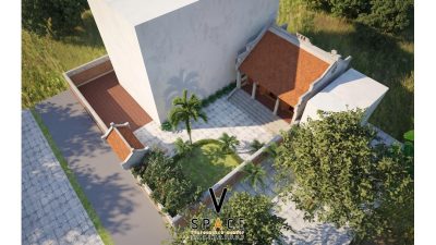 Phối cảnh nhà thờ họ 3 gian 2 mái bê tông giả gỗ tại phường Phường Thanh Khê, TP Đà Nẵng