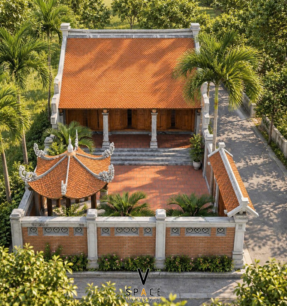 Phối cảnh nhà thờ họ 3 gian có lầu lục giác tại Phường Lâm Viên - Đà Lạt, Lâm Đồng Phối cảnh nhà thờ họ 3 gian có lầu lục giác tại Phường Lâm Viên - Đà Lạt, Lâm Đồng