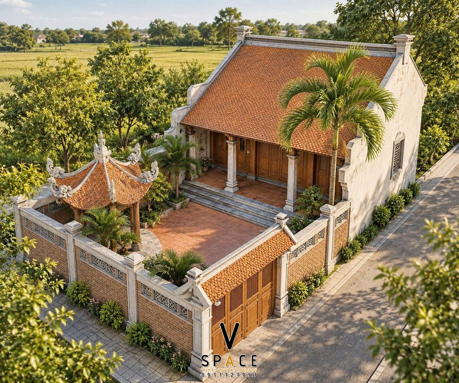 Phối cảnh nhà thờ họ 3 gian có lầu lục giác tại Phường Lâm Viên - Đà Lạt, Lâm Đồng Phối cảnh nhà thờ họ 3 gian có lầu lục giác tại Phường Lâm Viên - Đà Lạt, Lâm Đồng