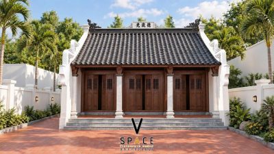 Khuôn viên nhà thờ họ 3 gian 2 mái có tường bao tại Phường Mỹ Phong, Đồng Tháp